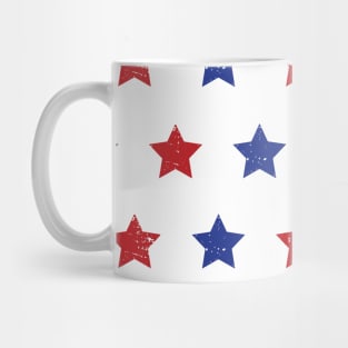 Blue Red Stars Mug